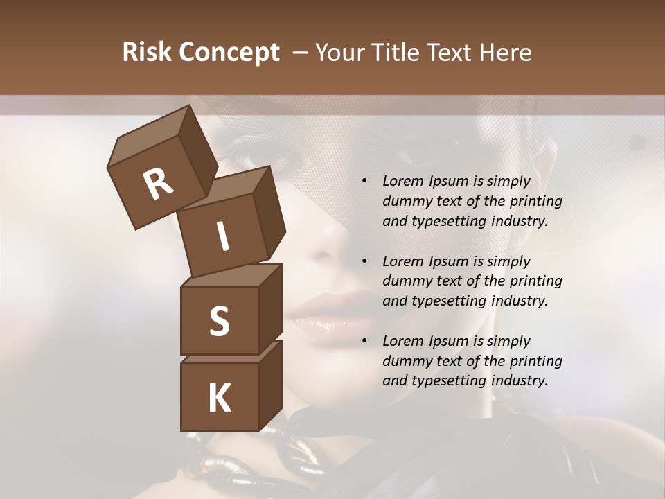 Bokeh Brunette Beautiful PowerPoint Template