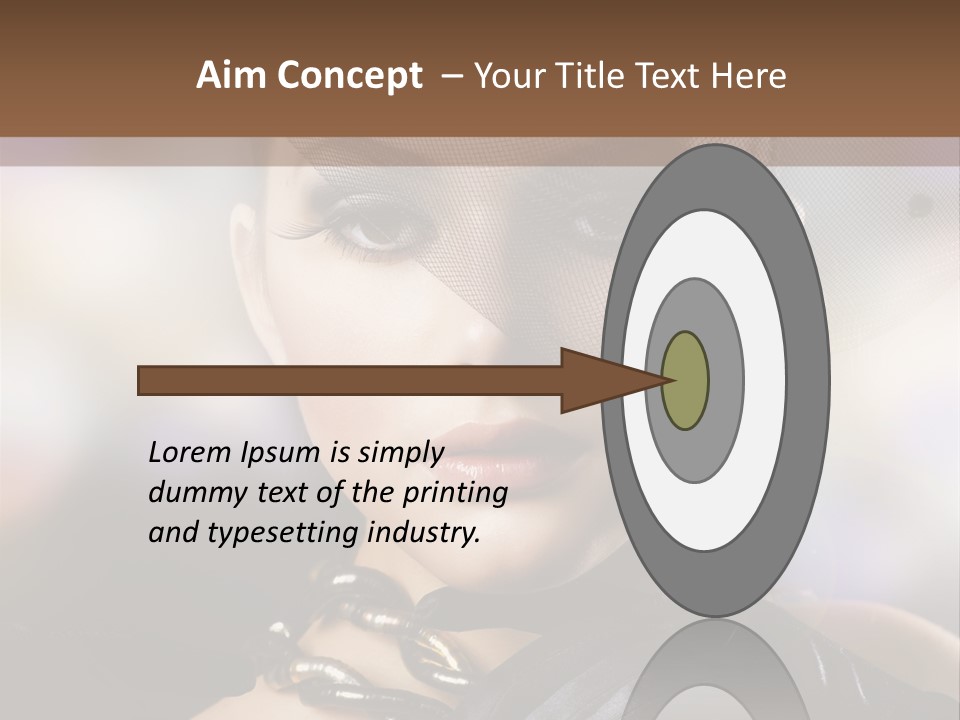 Bokeh Brunette Beautiful PowerPoint Template