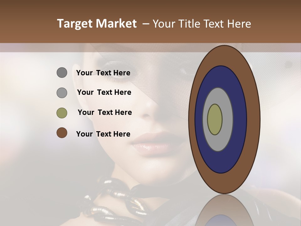 Bokeh Brunette Beautiful PowerPoint Template