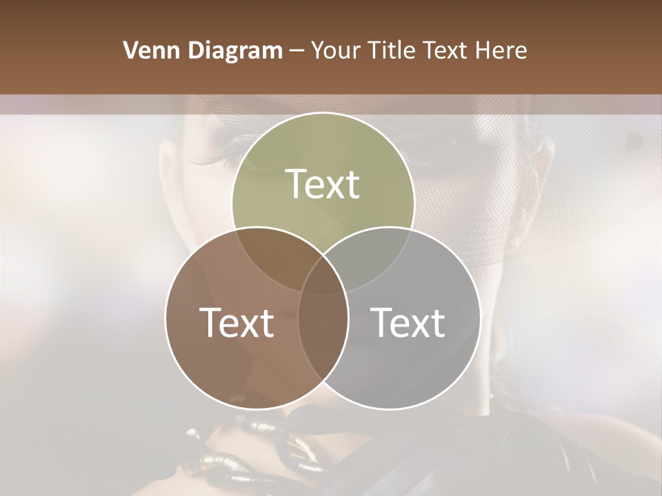 Bokeh Brunette Beautiful PowerPoint Template