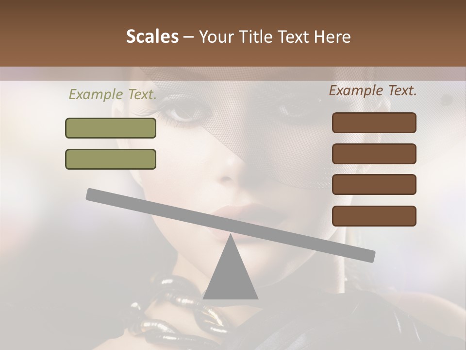 Bokeh Brunette Beautiful PowerPoint Template