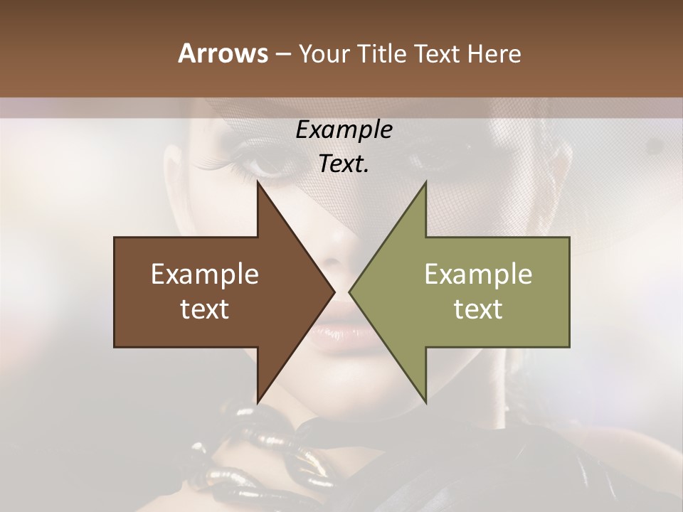 Bokeh Brunette Beautiful PowerPoint Template