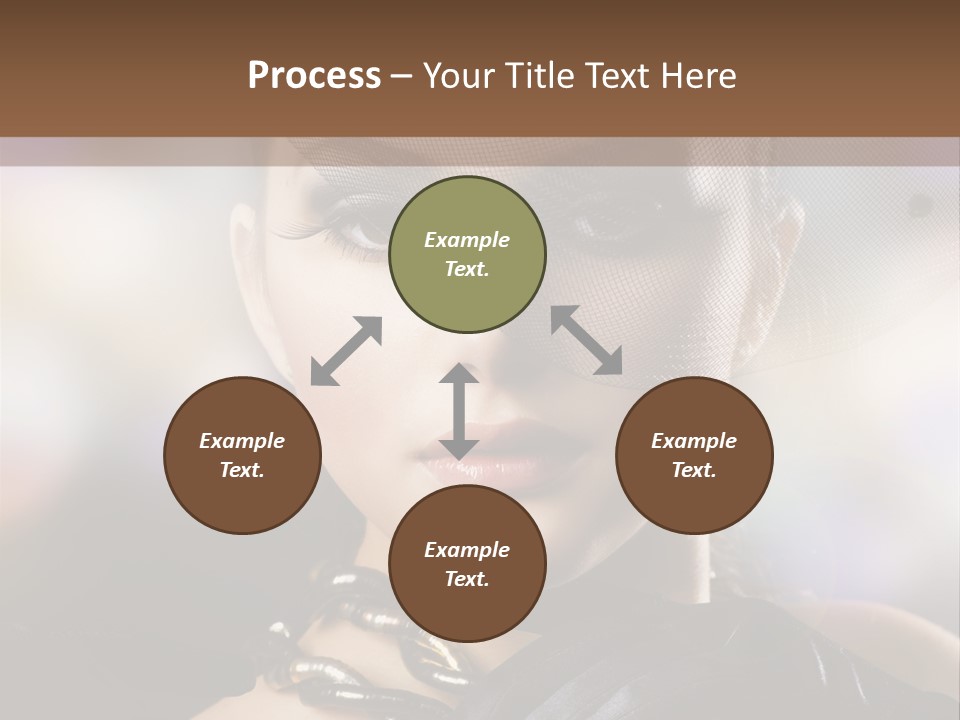 Bokeh Brunette Beautiful PowerPoint Template