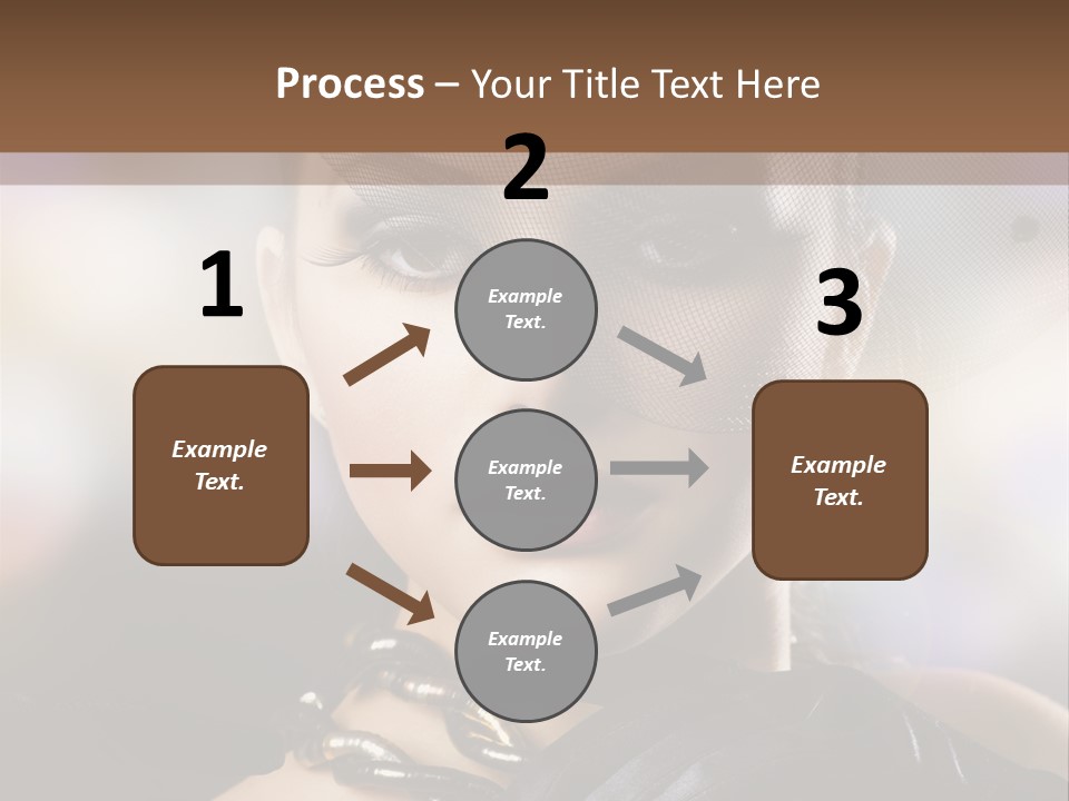 Bokeh Brunette Beautiful PowerPoint Template