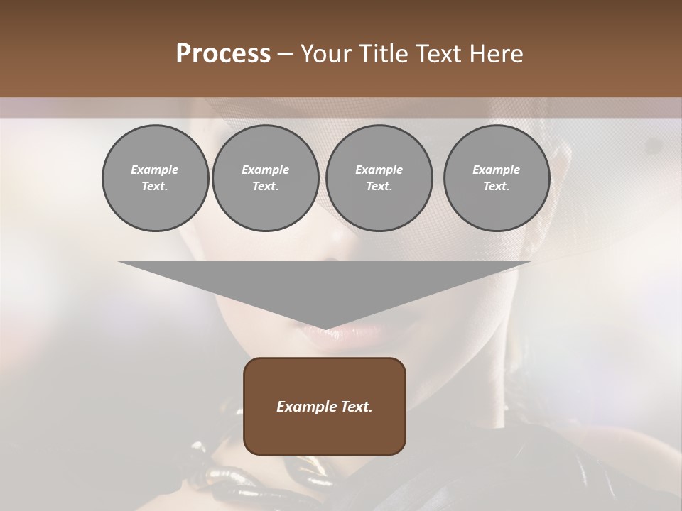 Bokeh Brunette Beautiful PowerPoint Template