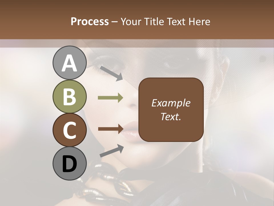 Bokeh Brunette Beautiful PowerPoint Template