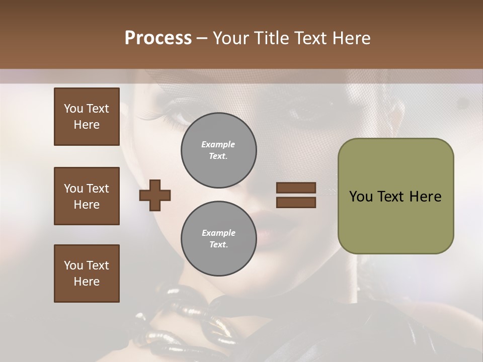 Bokeh Brunette Beautiful PowerPoint Template