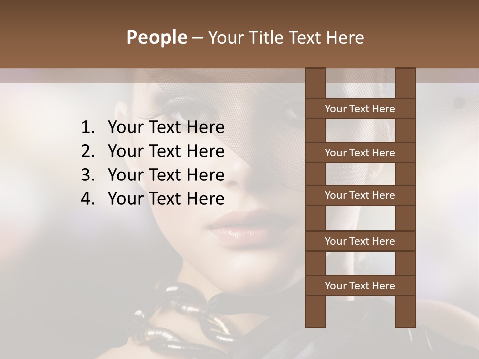 Bokeh Brunette Beautiful PowerPoint Template