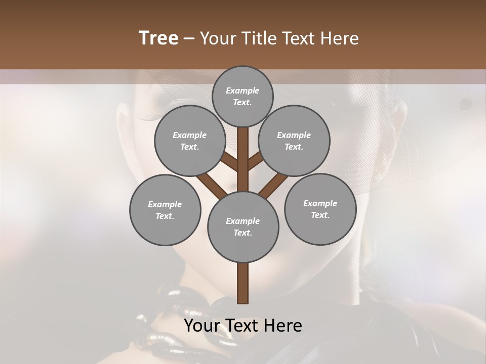 Bokeh Brunette Beautiful PowerPoint Template