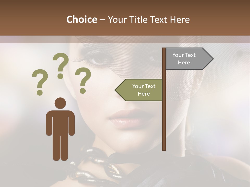 Bokeh Brunette Beautiful PowerPoint Template