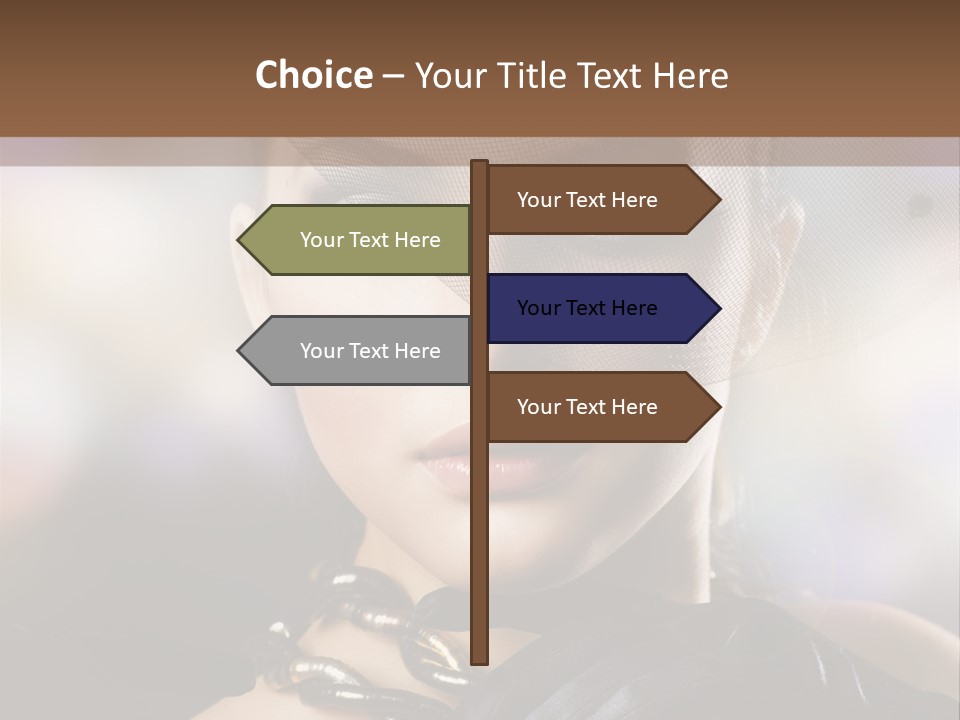 Bokeh Brunette Beautiful PowerPoint Template