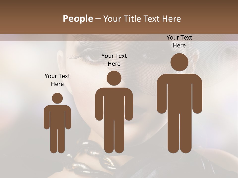 Bokeh Brunette Beautiful PowerPoint Template