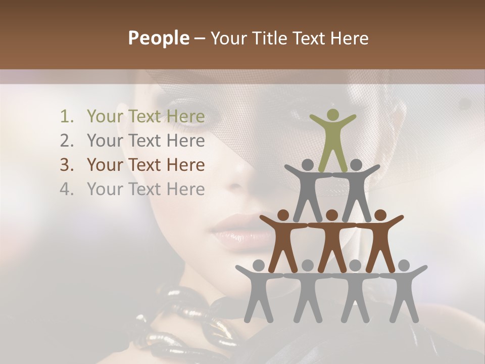 Bokeh Brunette Beautiful PowerPoint Template