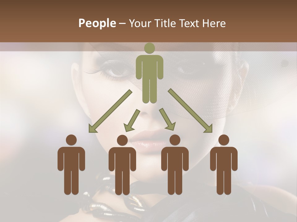 Bokeh Brunette Beautiful PowerPoint Template