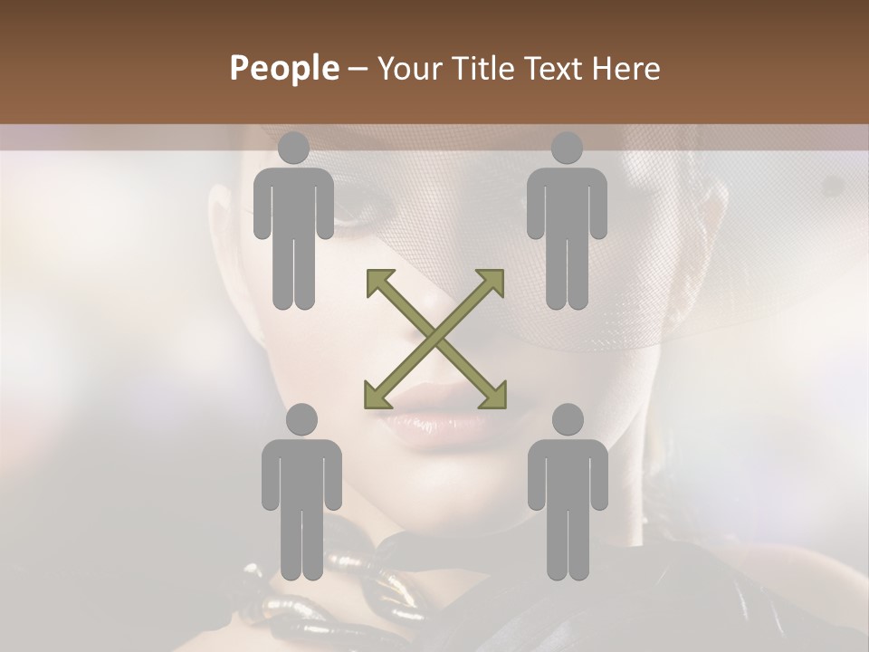 Bokeh Brunette Beautiful PowerPoint Template