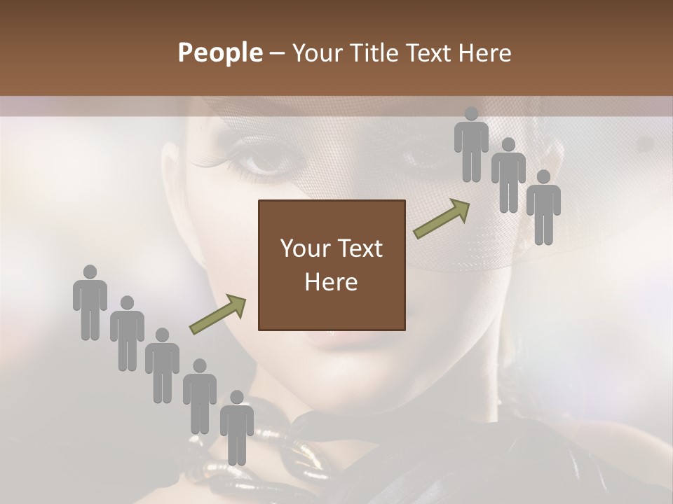 Bokeh Brunette Beautiful PowerPoint Template