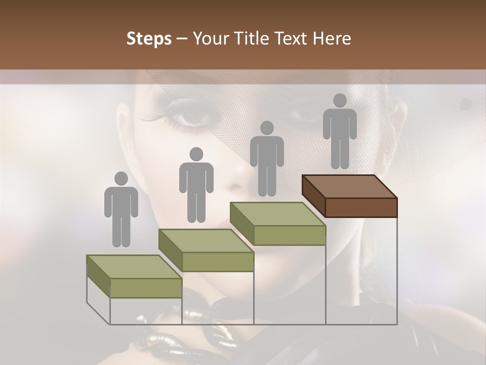 Bokeh Brunette Beautiful PowerPoint Template