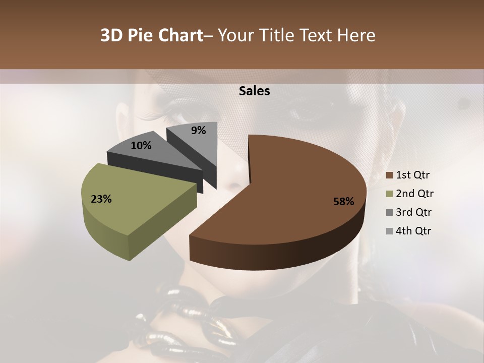 Bokeh Brunette Beautiful PowerPoint Template
