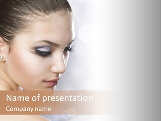 Professional White Brunette PowerPoint Template