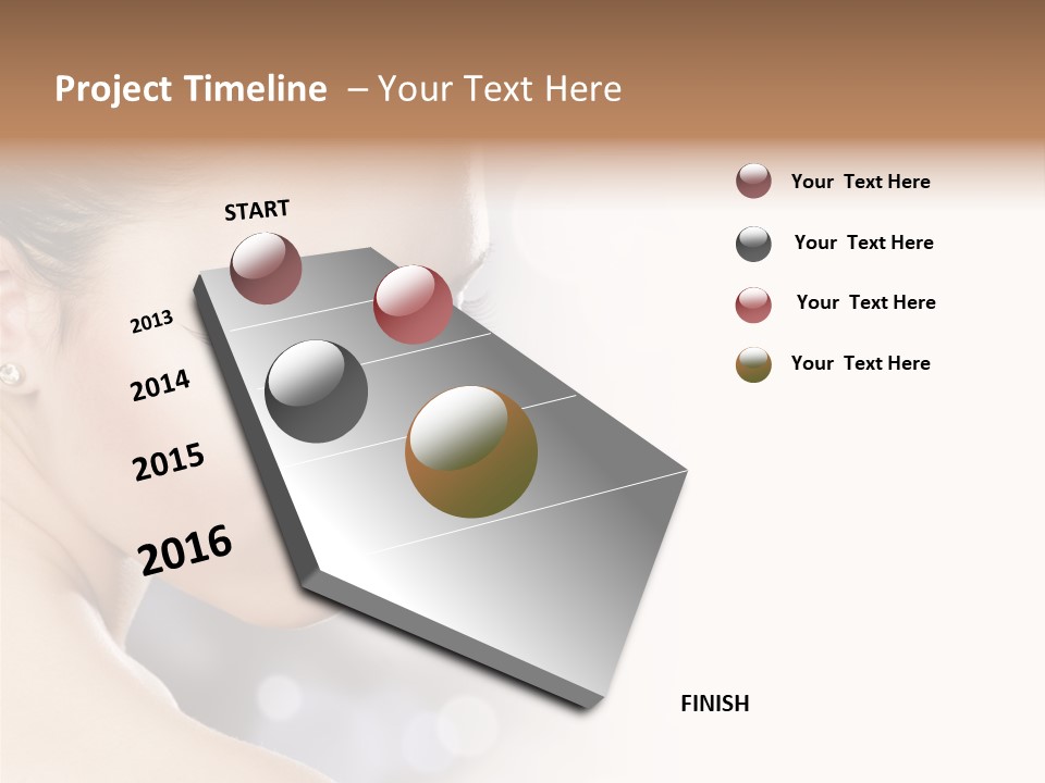 Professional White Brunette PowerPoint Template