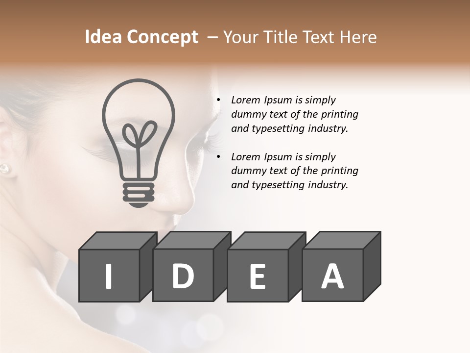 Professional White Brunette PowerPoint Template