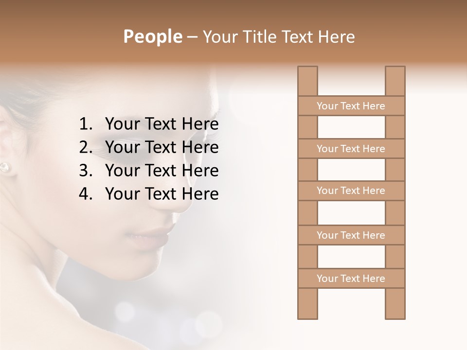 Professional White Brunette PowerPoint Template
