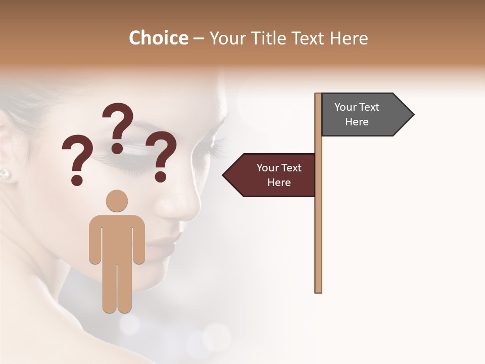 Professional White Brunette PowerPoint Template