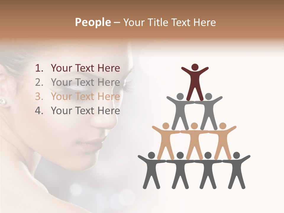 Professional White Brunette PowerPoint Template