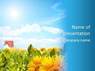 Meadow Agriculture Blue PowerPoint Template