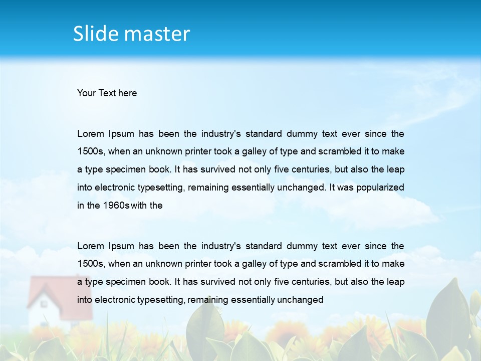 Meadow Agriculture Blue PowerPoint Template