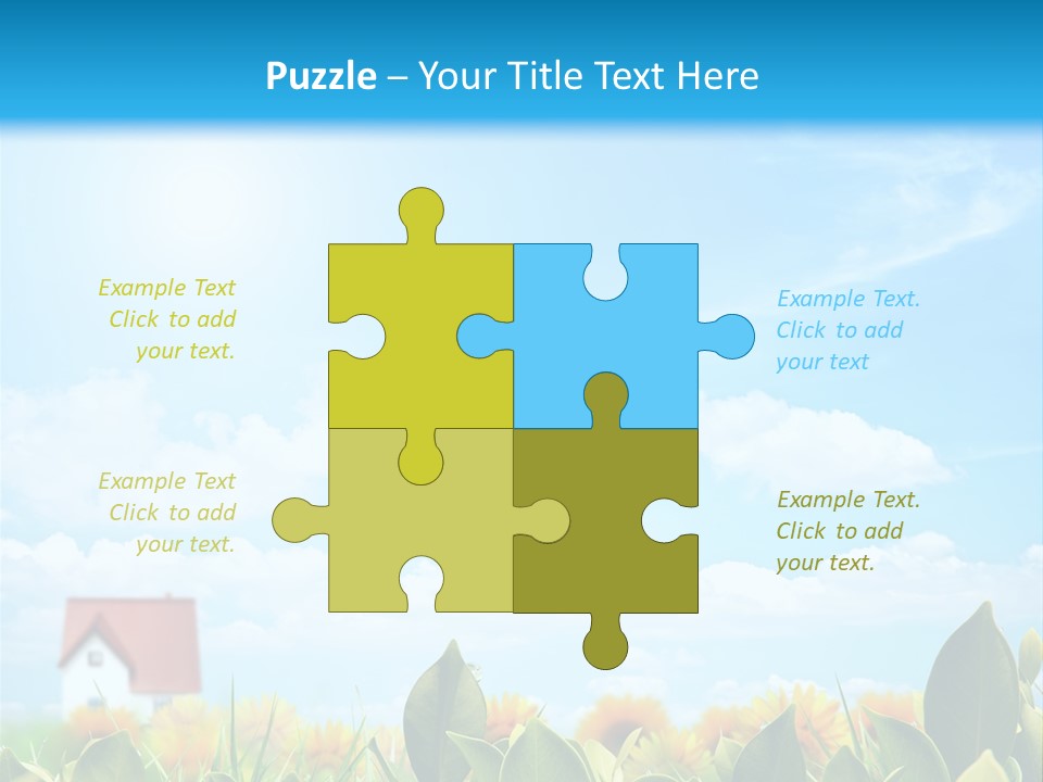 Meadow Agriculture Blue PowerPoint Template