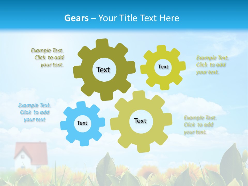 Meadow Agriculture Blue PowerPoint Template