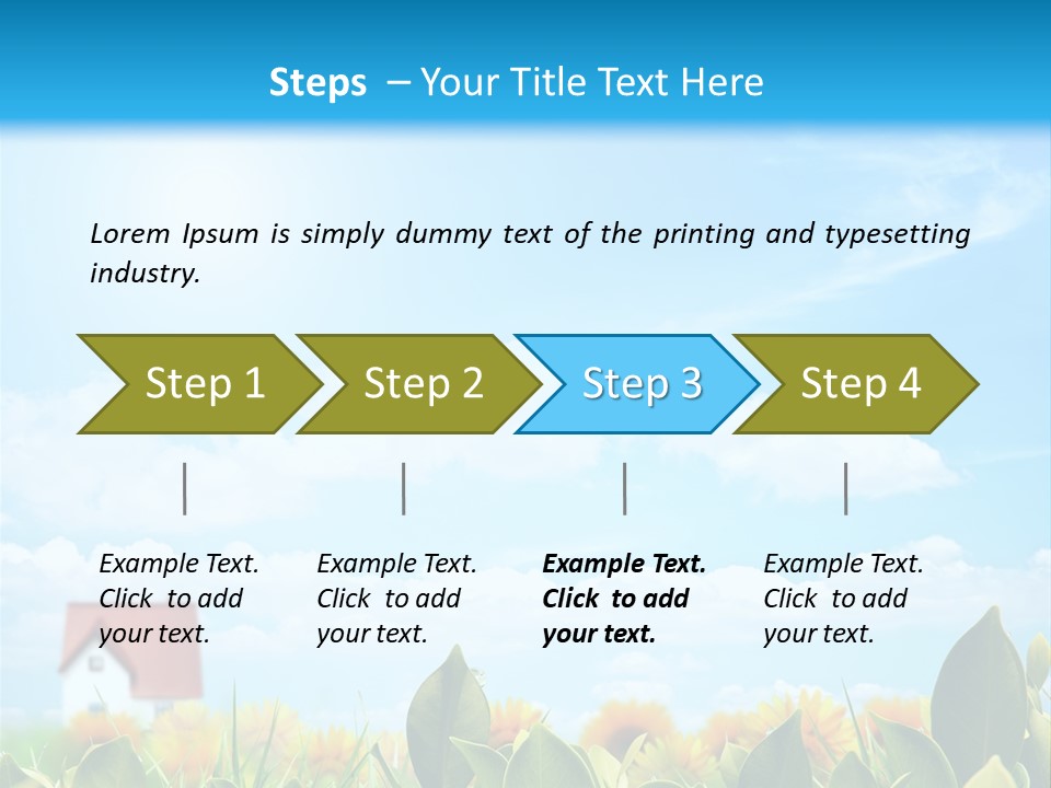 Meadow Agriculture Blue PowerPoint Template