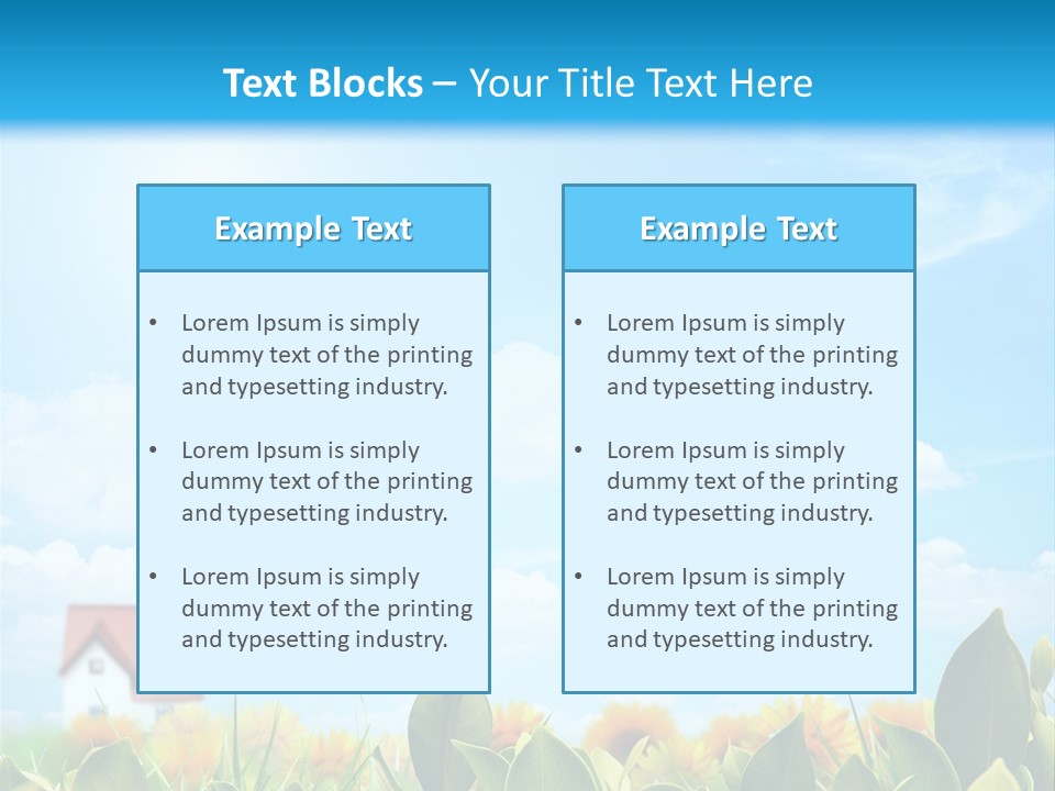 Meadow Agriculture Blue PowerPoint Template