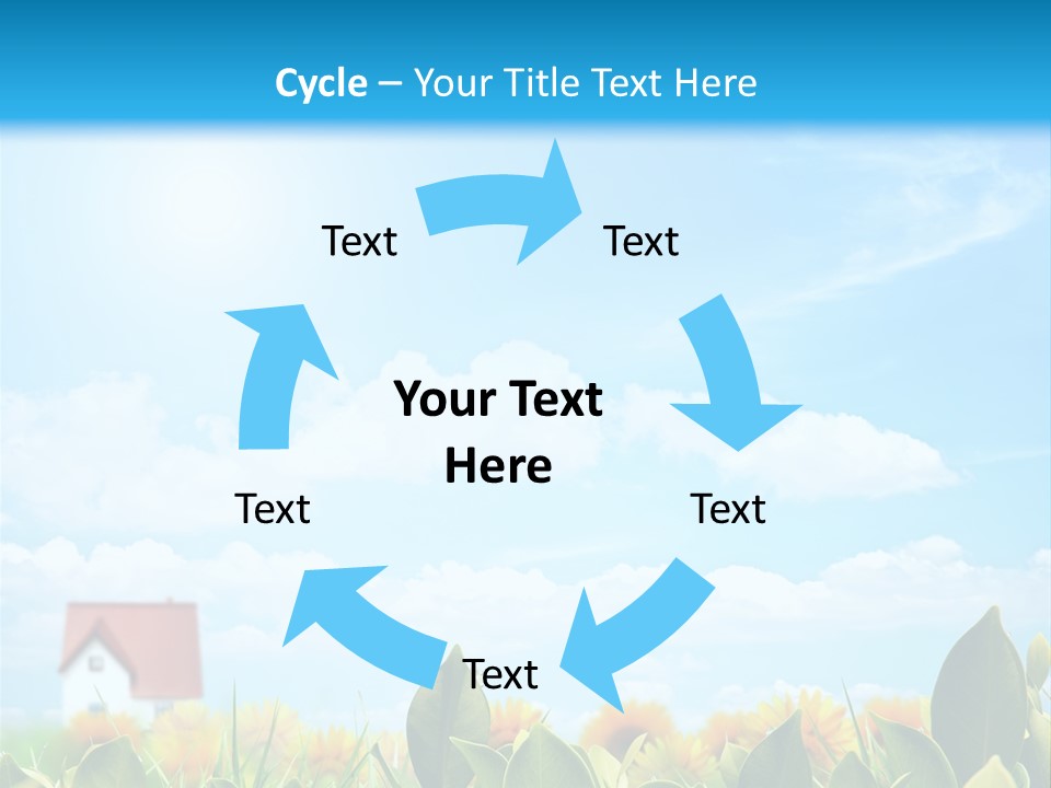 Meadow Agriculture Blue PowerPoint Template