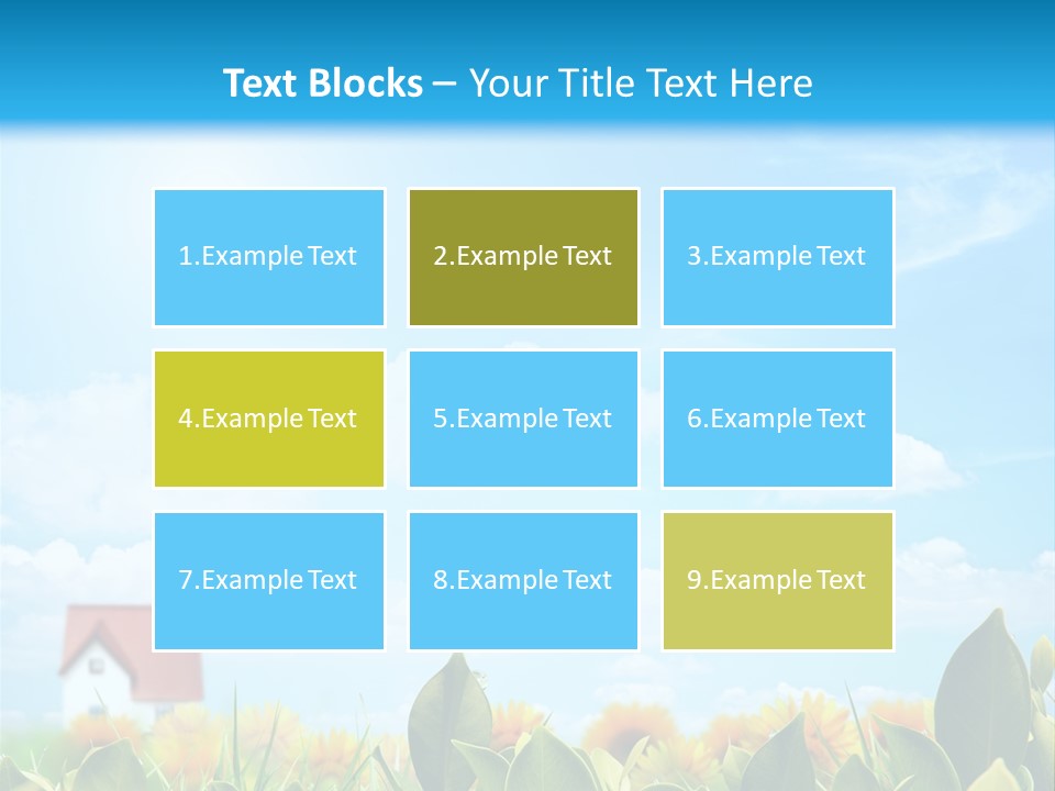 Meadow Agriculture Blue PowerPoint Template