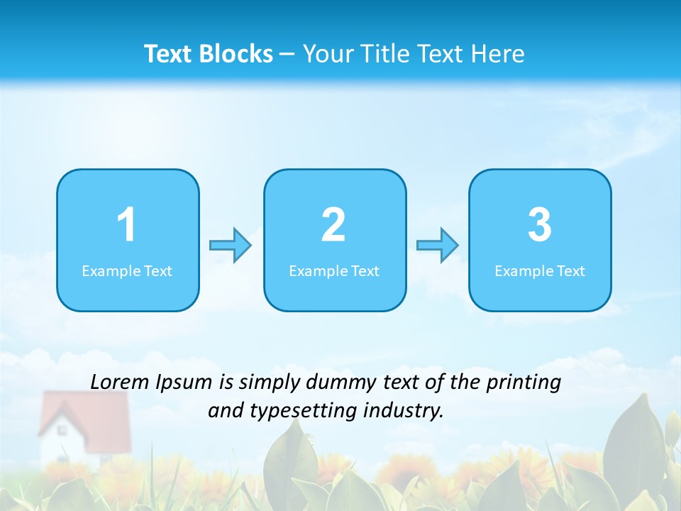 Meadow Agriculture Blue PowerPoint Template