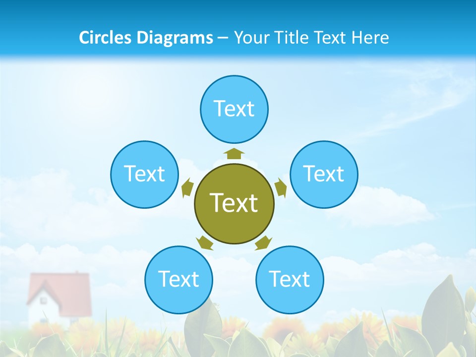 Meadow Agriculture Blue PowerPoint Template