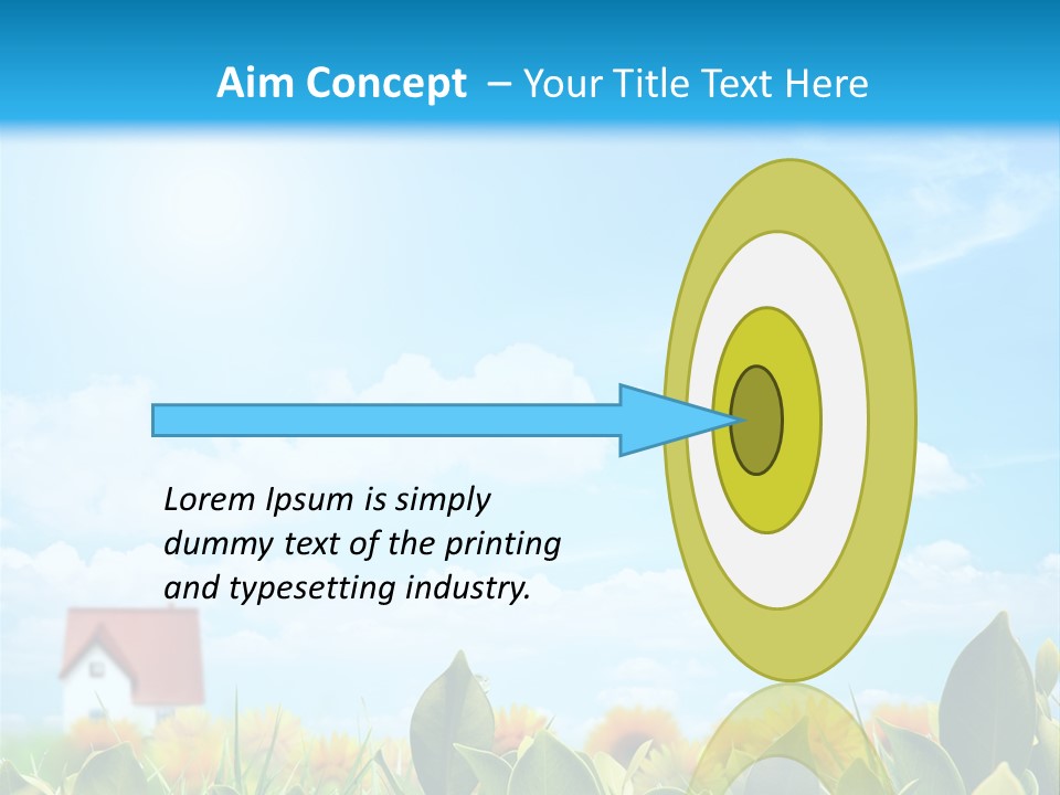 Meadow Agriculture Blue PowerPoint Template