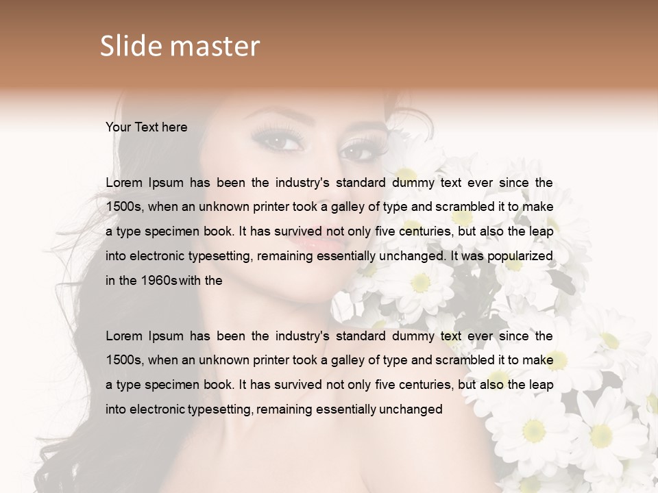 Hair Long Hair White Background PowerPoint Template