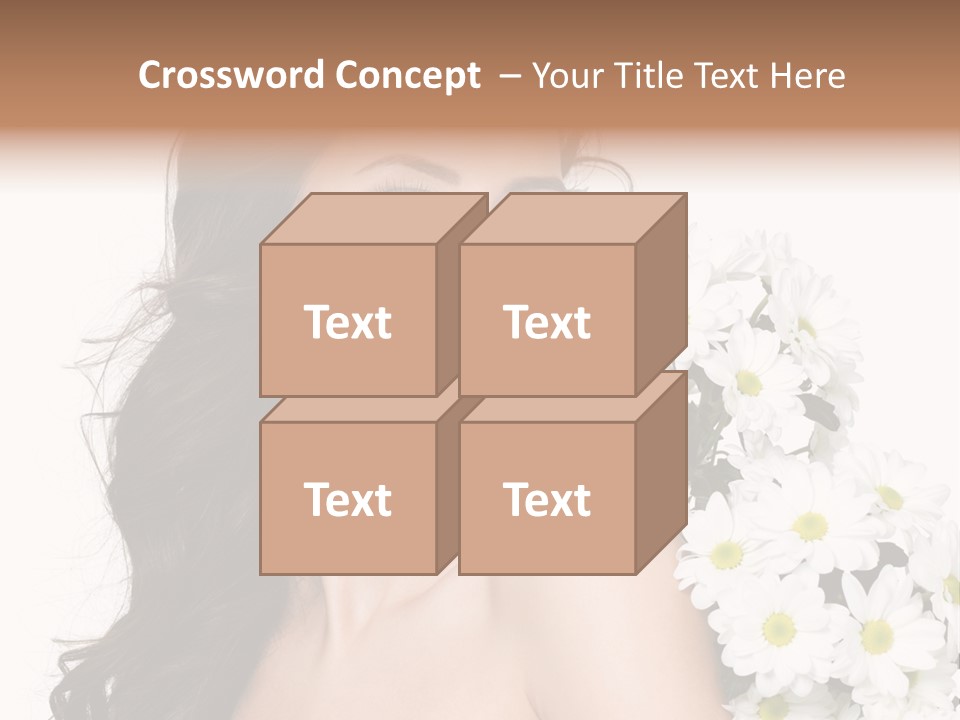 Hair Long Hair White Background PowerPoint Template