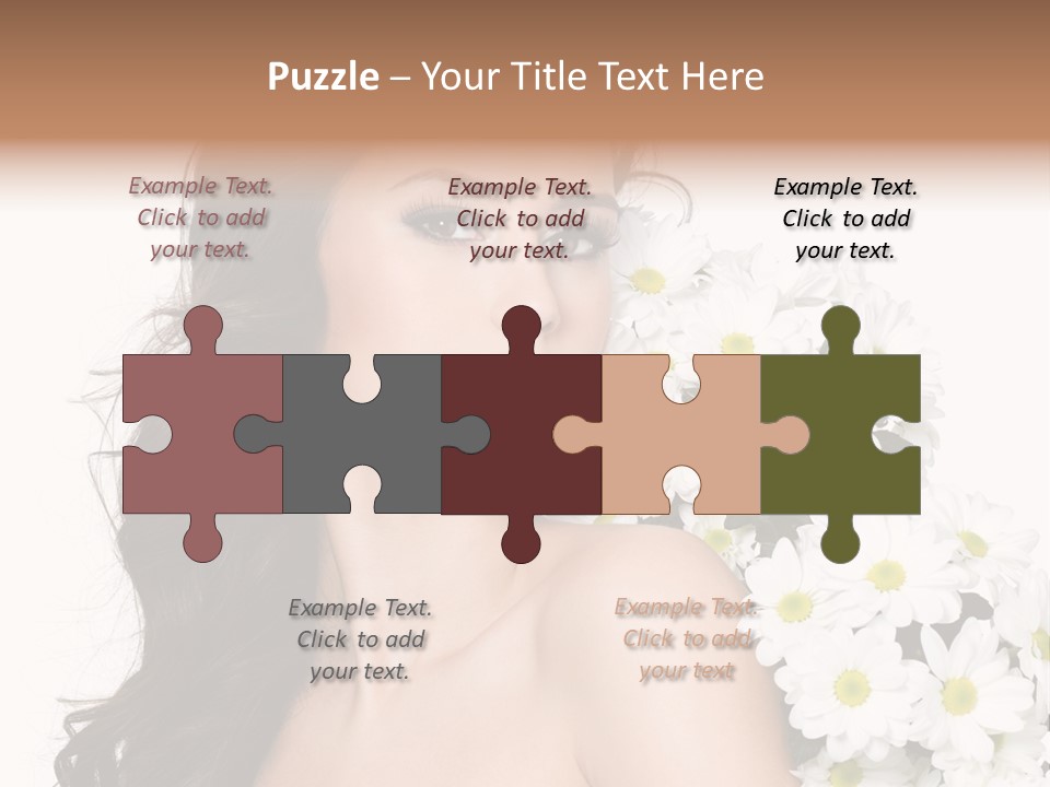 Hair Long Hair White Background PowerPoint Template