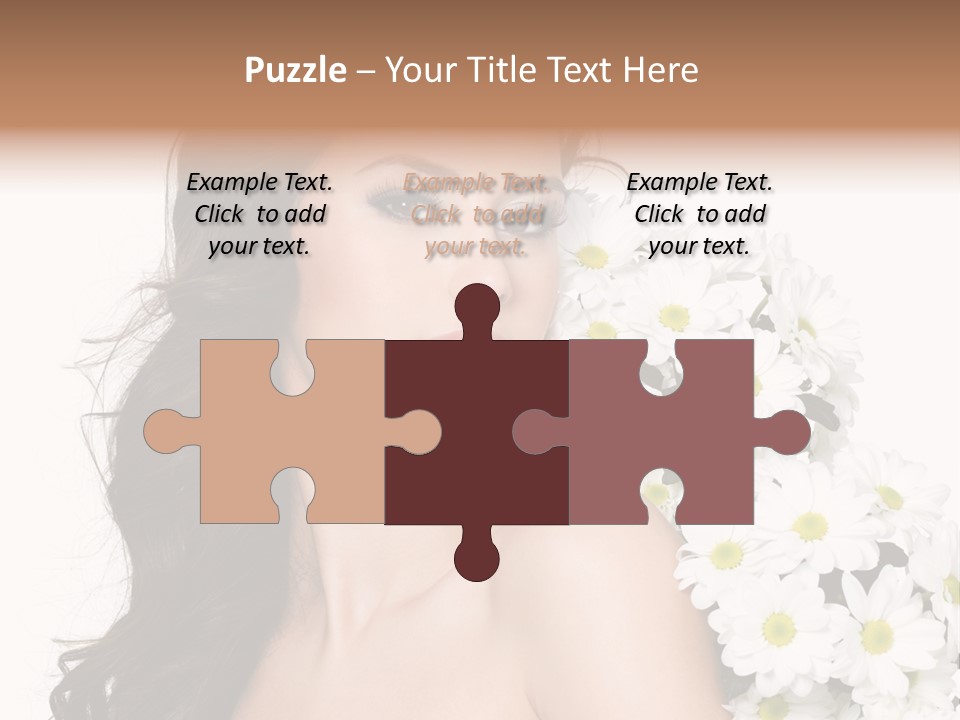 Hair Long Hair White Background PowerPoint Template