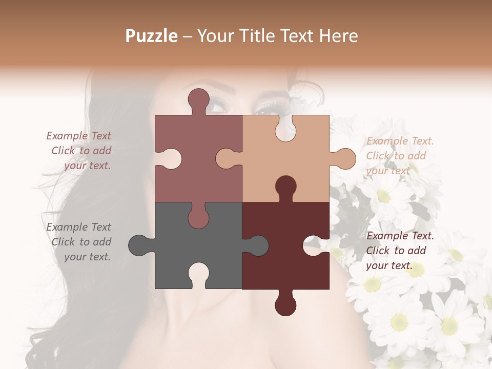 Hair Long Hair White Background PowerPoint Template