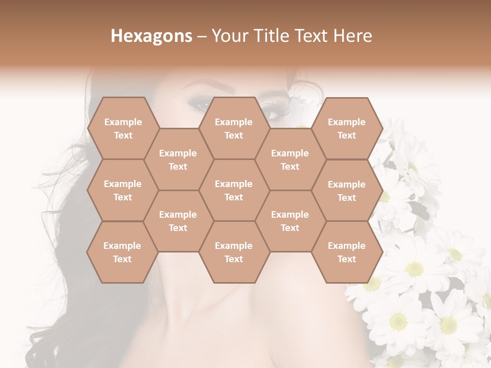 Hair Long Hair White Background PowerPoint Template