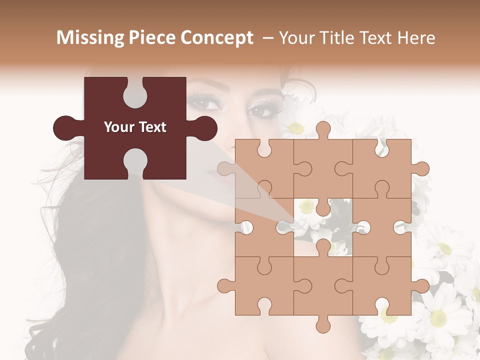 Hair Long Hair White Background PowerPoint Template