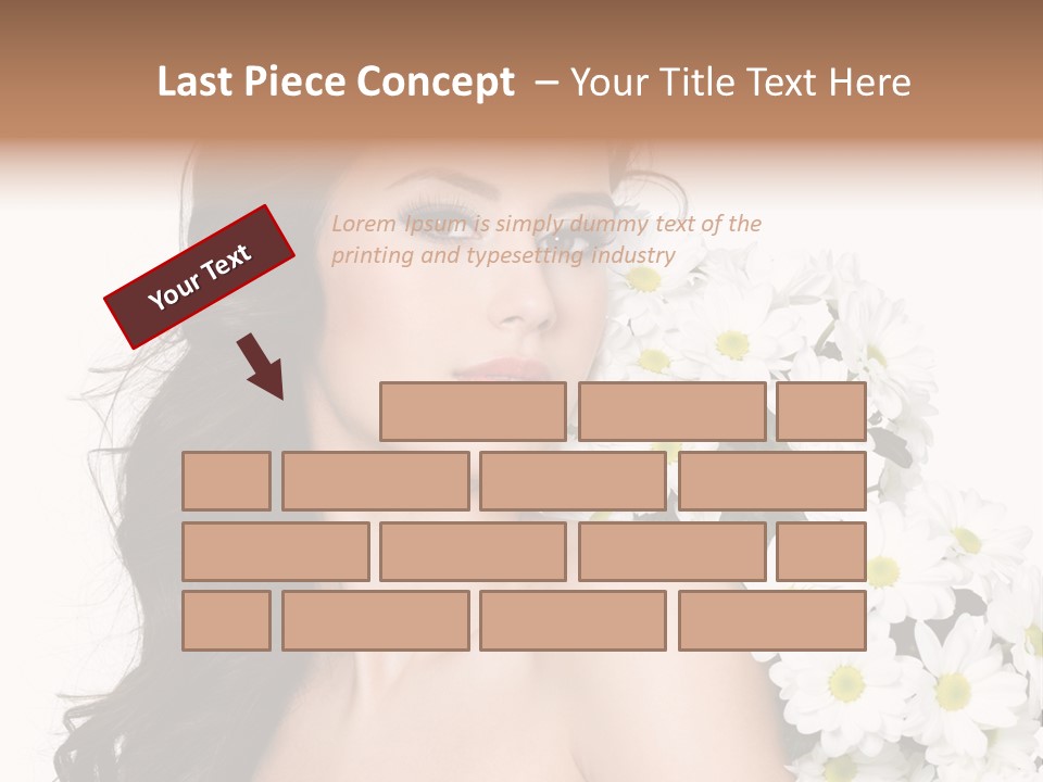 Hair Long Hair White Background PowerPoint Template