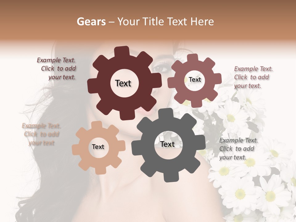 Hair Long Hair White Background PowerPoint Template