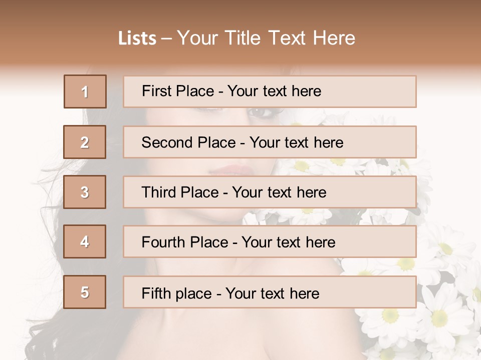 Hair Long Hair White Background PowerPoint Template