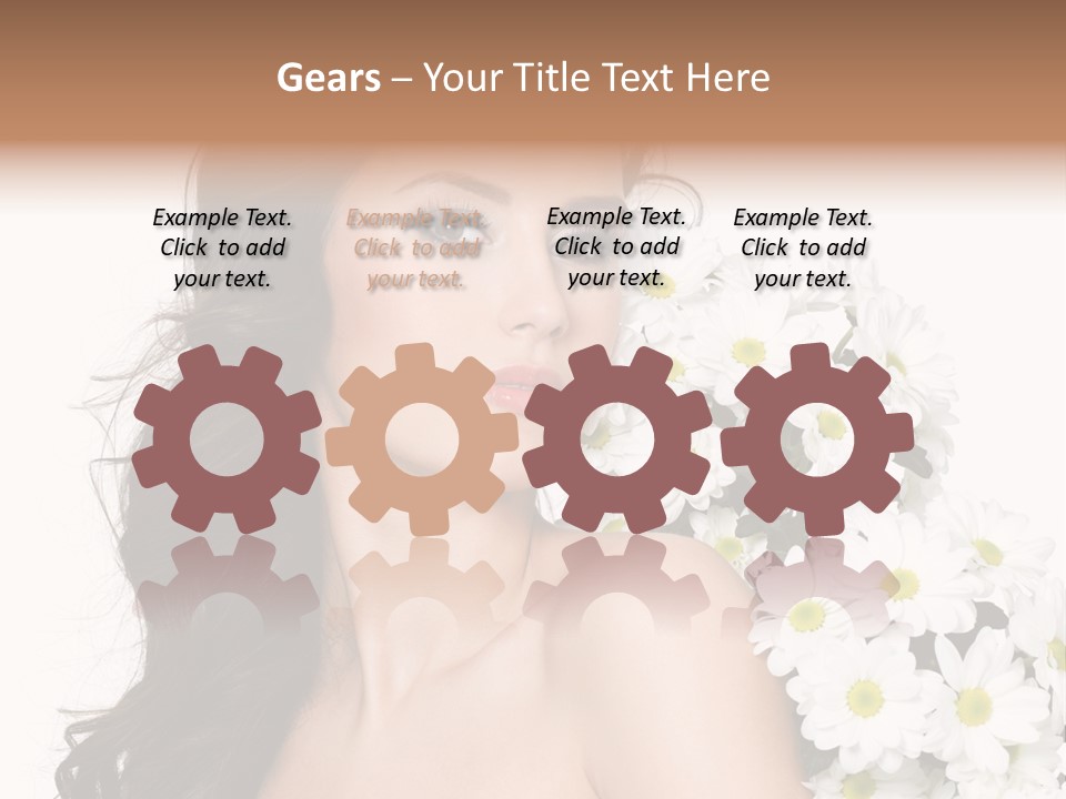 Hair Long Hair White Background PowerPoint Template